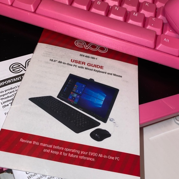 Pink PC computer, Keyboard and Mouse Set - Picture 2 of 13